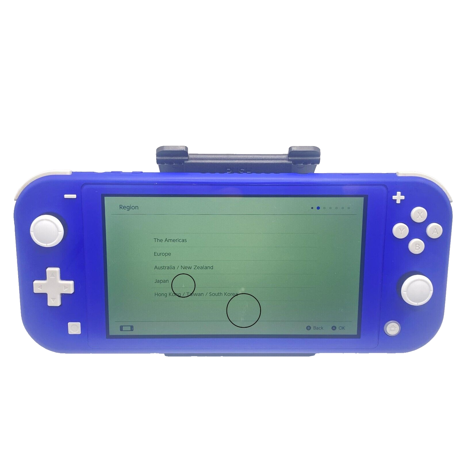 Nintendo Switch Lite - Blue - Marks To Screen